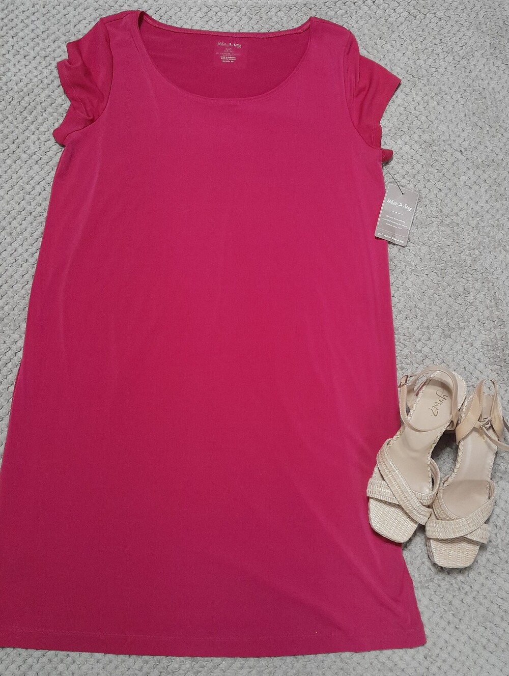 NWT White Stag Pink Dress L 12/14